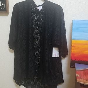 Lace black LuLaRoe kimono black nwt